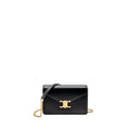celine-triomphe-wallet-on-chain-margo-shiny-calfskin-black-ghw