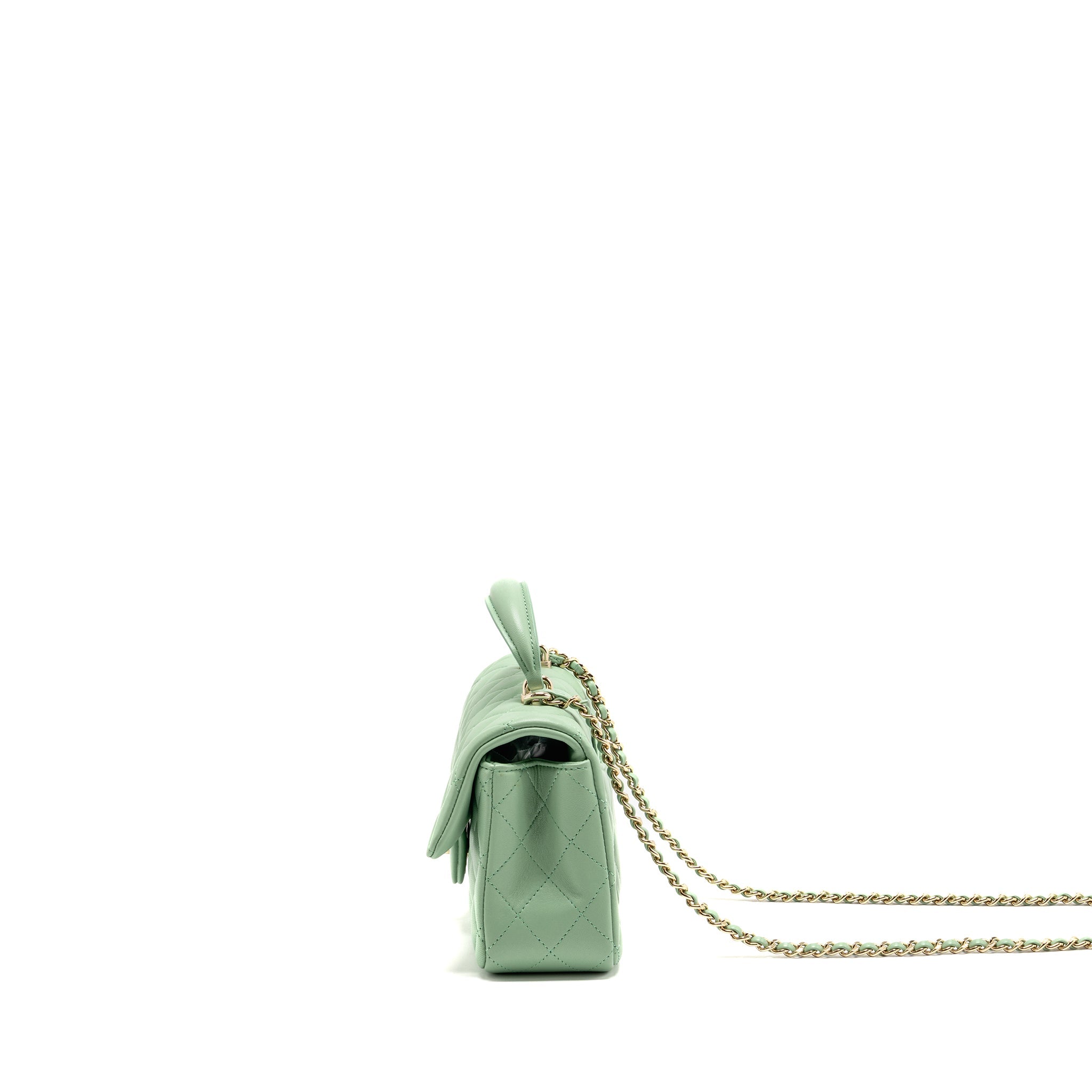chanel-23p-top-handle-mini-rectangular-lambskin-light-green-lghw-microchip-copy