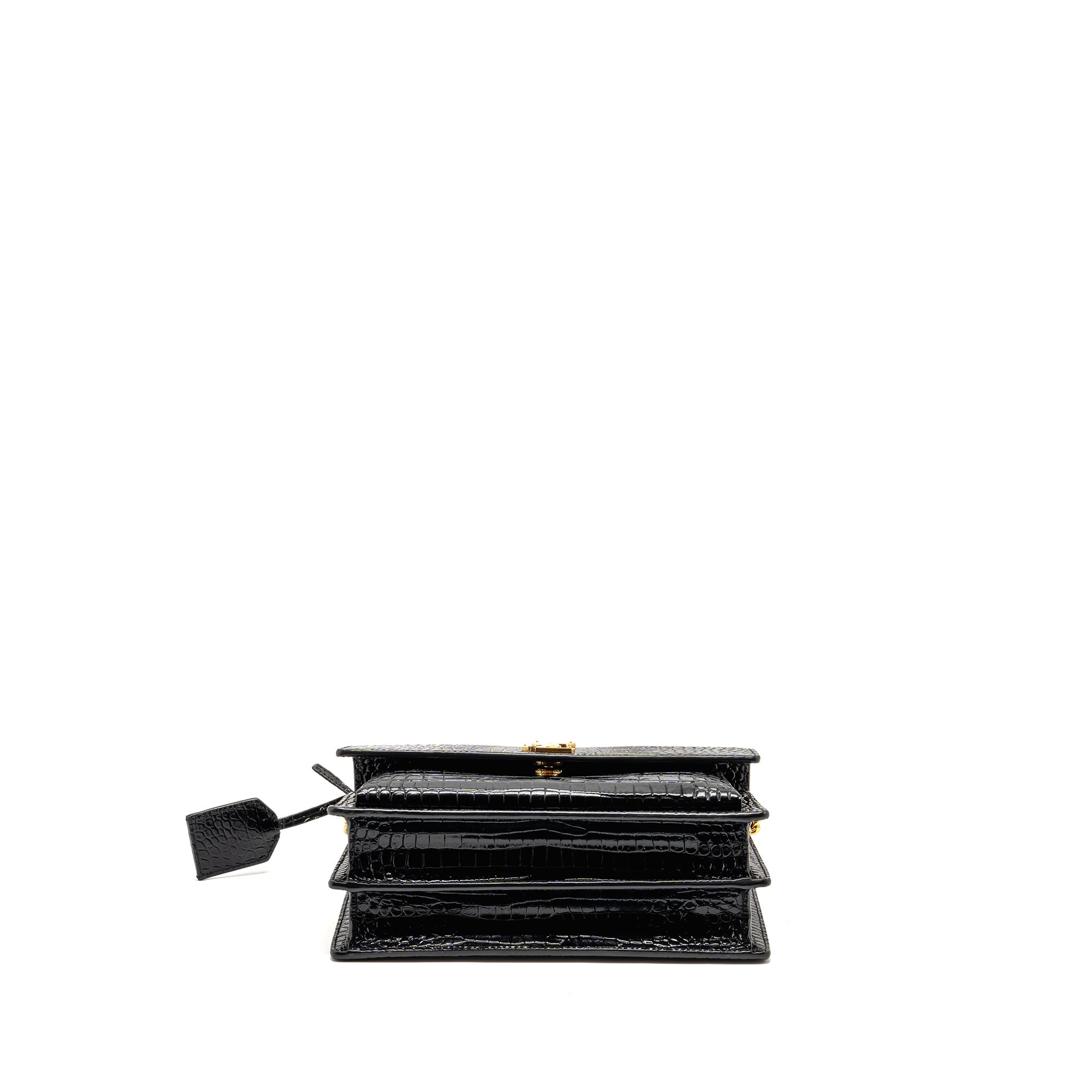 saint-laurent-ysl-sunset-medium-crocodile-embossed-calfskin-black-ghw