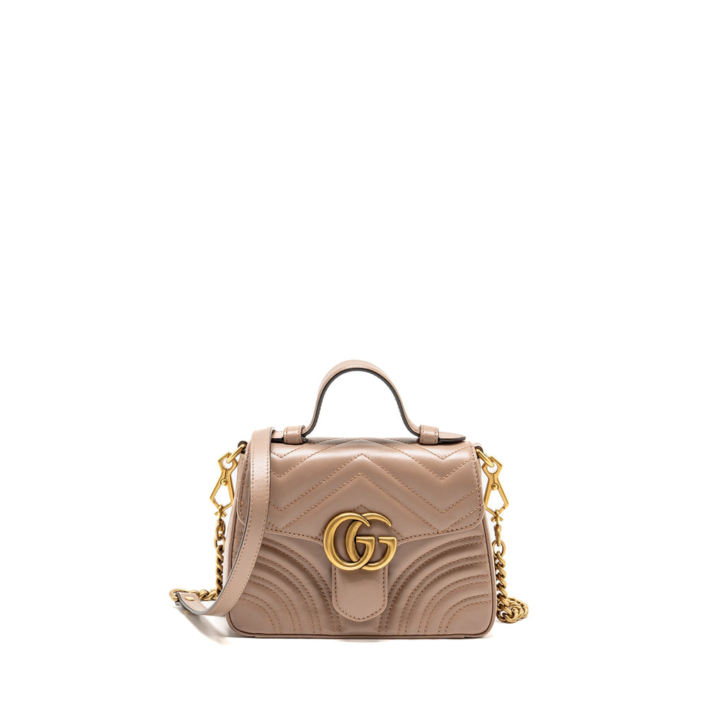 gucci-gg-marmont-mini-top-handle-bag-leather-dark-beige-ghw-1