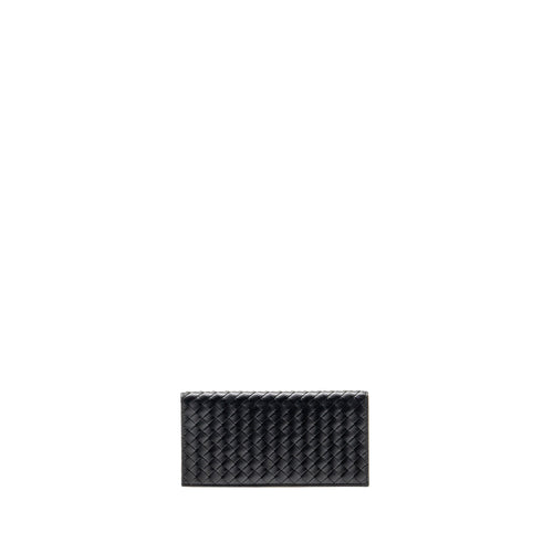 bottega-veneta-intrecciato-long-wallet-calfskin-black