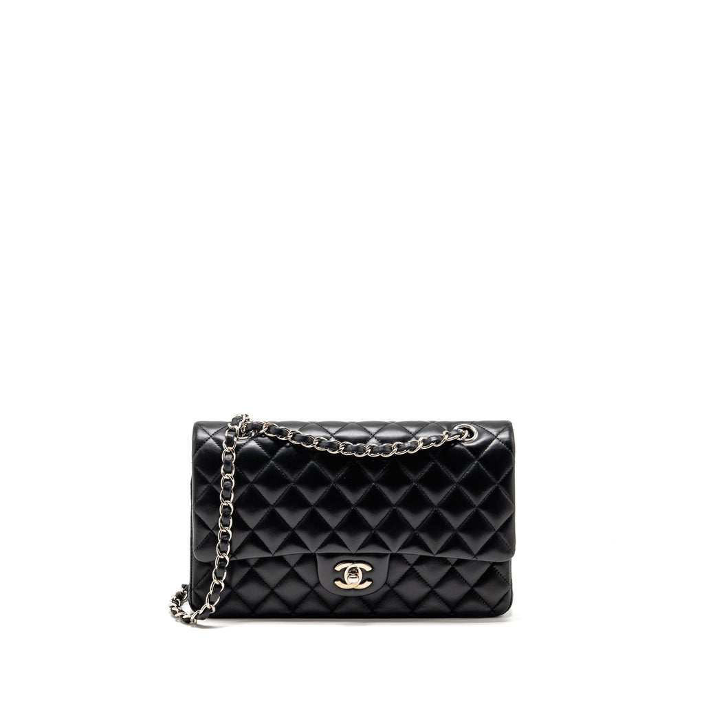 chanel-medium-classic-double-flap-bag-lambskin-black-shw-copy-3