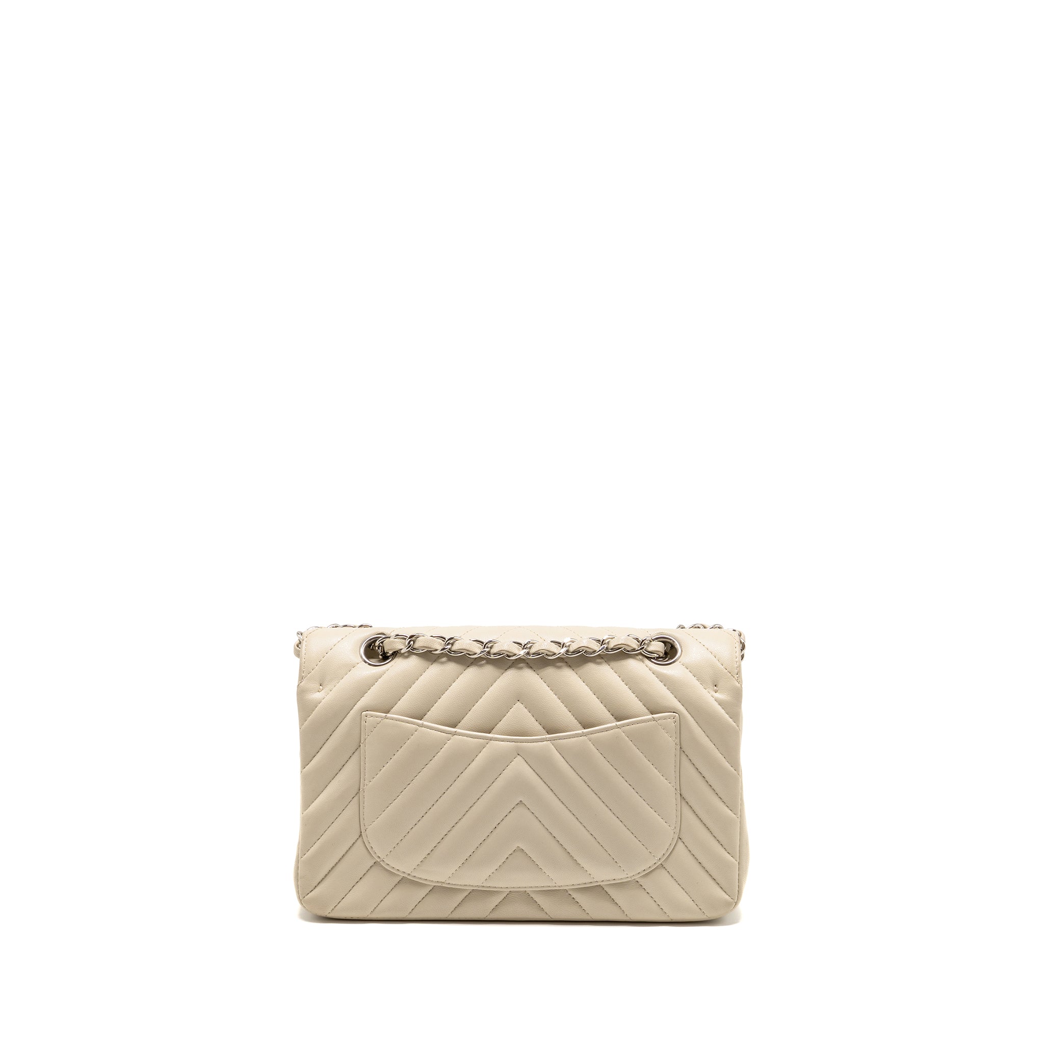 chanel-small-classic-double-flap-bag-chevron-lambskin-cream-shw