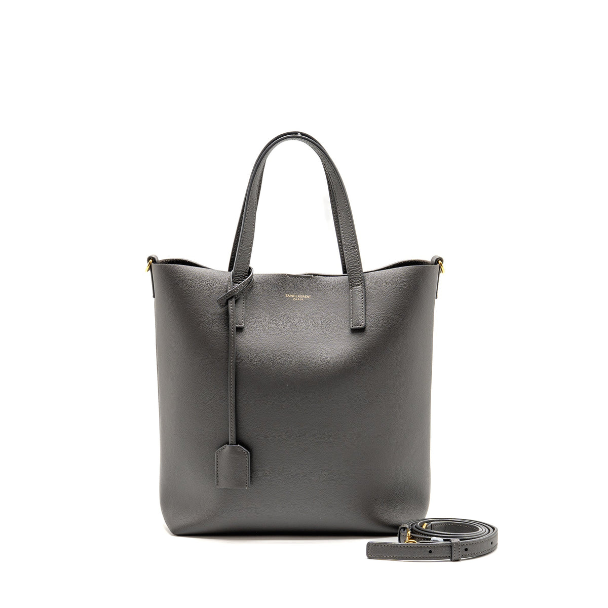 saint-laurent-shopping-tote-bag-calfskin-grey-ghw