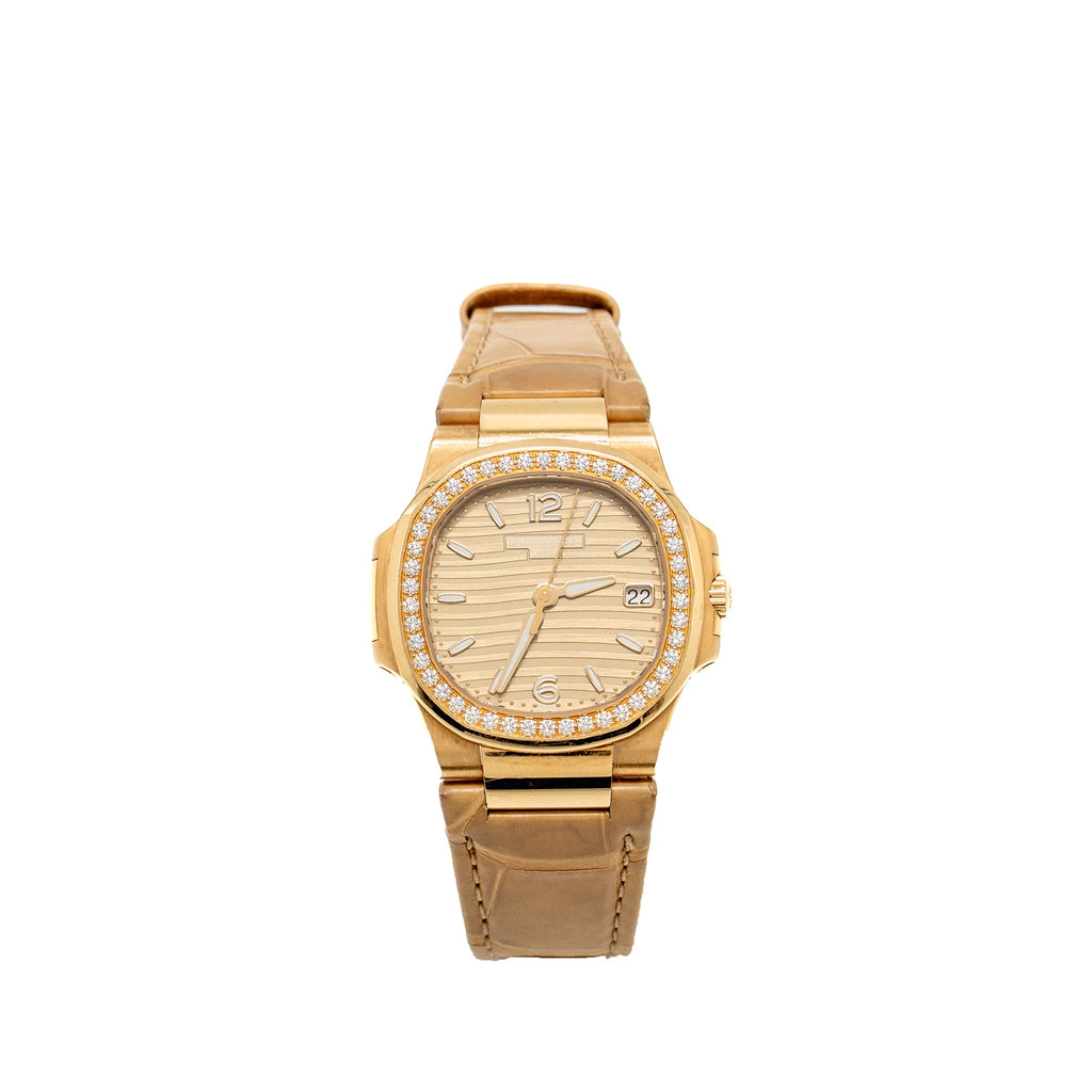 patek-philippe-nautilus-ladies-watch-7010r-012-rose-gold-diamonds-alligator-strap-copy