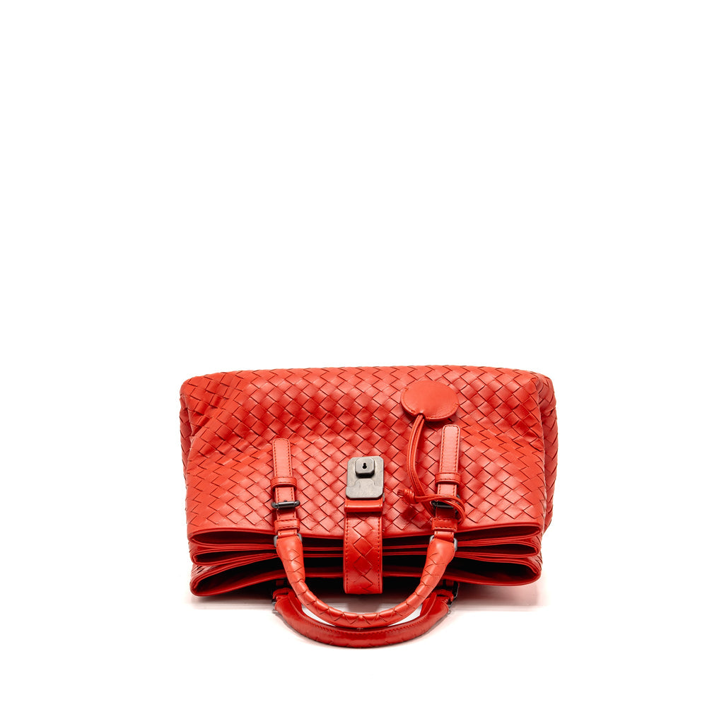 bottega-veneta-small-roma-tote-bag-intrecciato-leather-red-gunmetal-tone-hardware