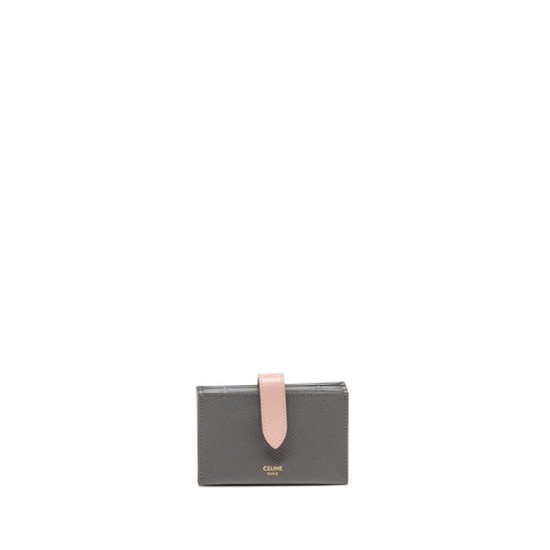 celine-accordeon-card-holder-calfskin-pink-grey-ghw