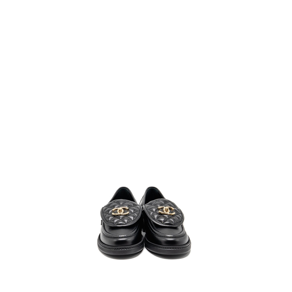 chanel-size-39-turnlock-loafer-lambskin-black-lghw