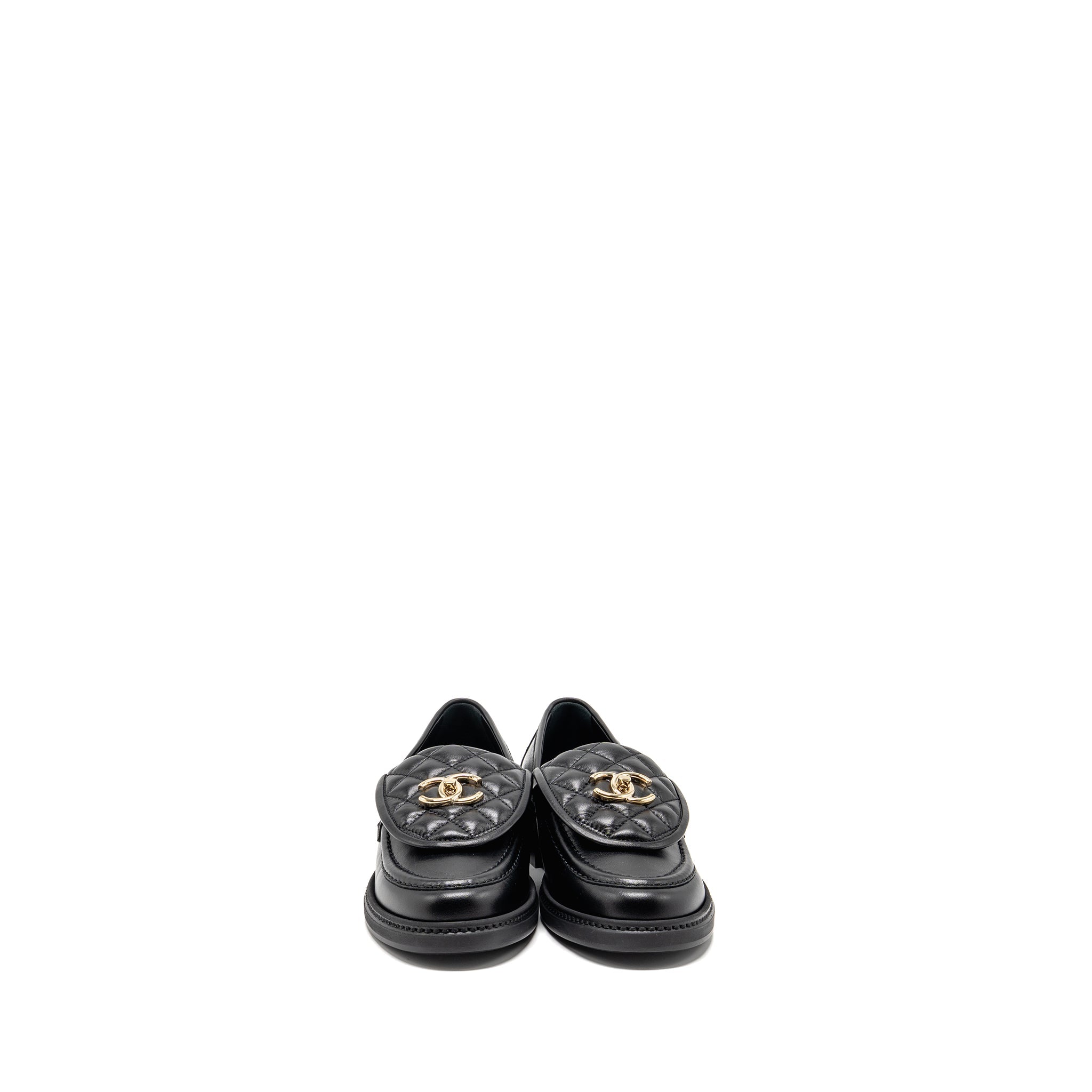 chanel-size-39-turnlock-loafer-lambskin-black-lghw