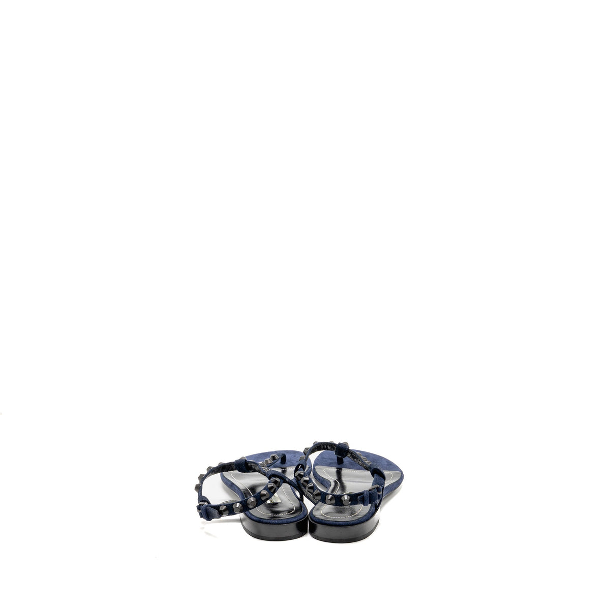 balenciaga-size-38-5-flat-sandals-suede-navy