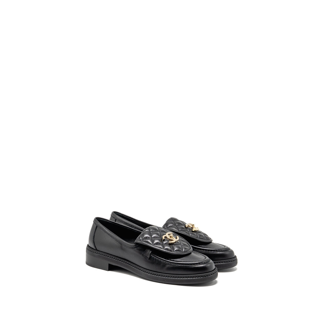 chanel-size-39-turnlock-loafer-lambskin-black-lghw