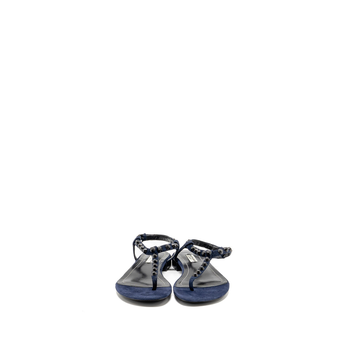 balenciaga-size-38-5-flat-sandals-suede-navy
