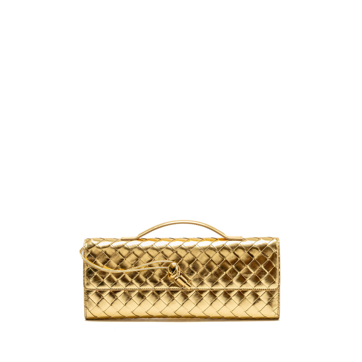 bottega-veneta-andiamo-clutch-foggy-mirror-effect-intrecciato-leather-gold-ghw