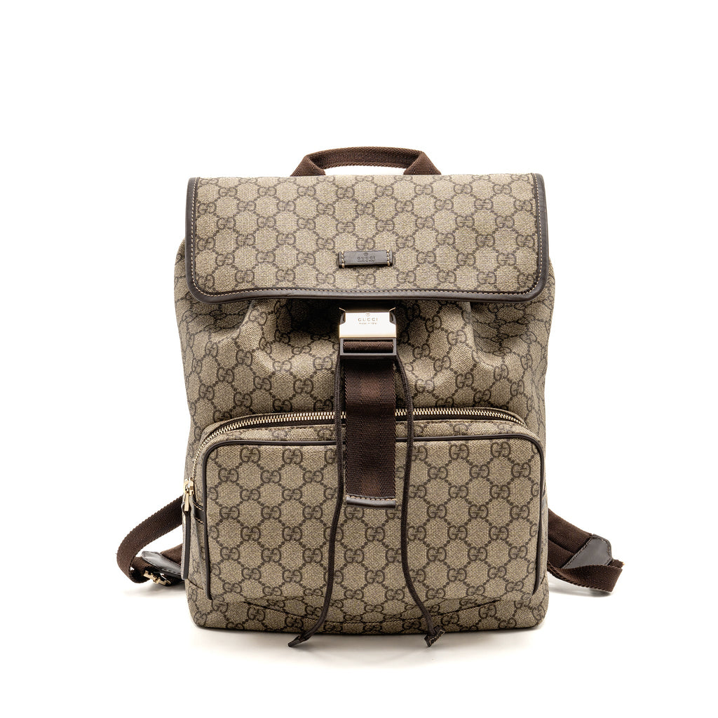 gucci-single-buckle-backpack-gg-supreme-canvas-brown-shw