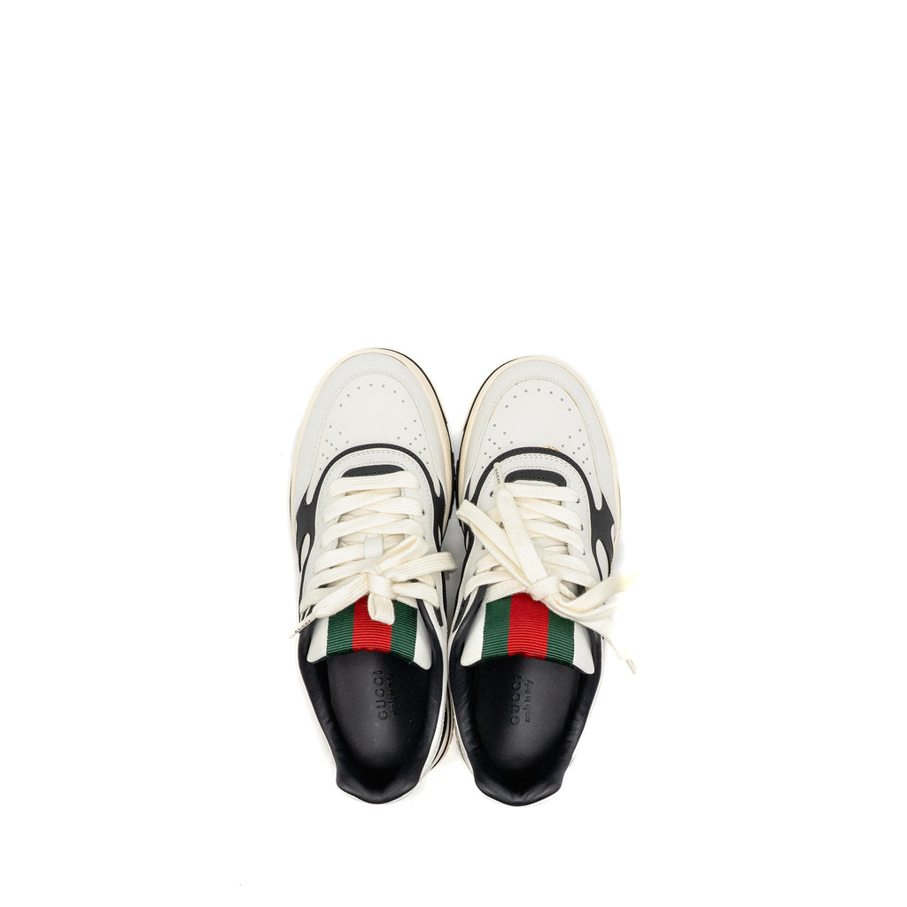 gucci-size-37-re-web-sneakers-leather-white-black-copy