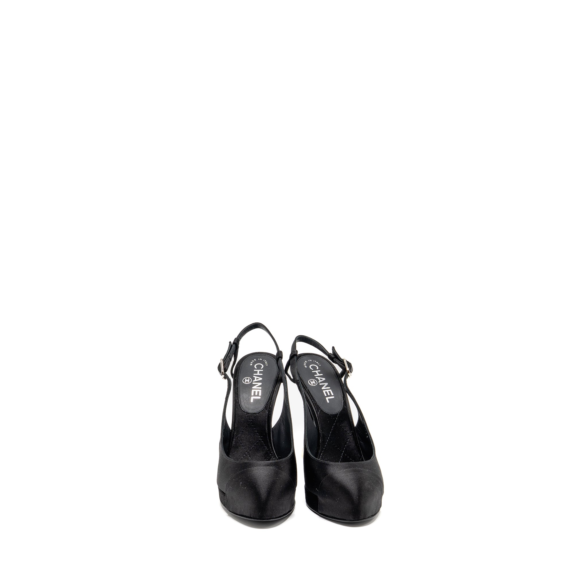 chanel-size-38-heels-with-pearl-satin-black