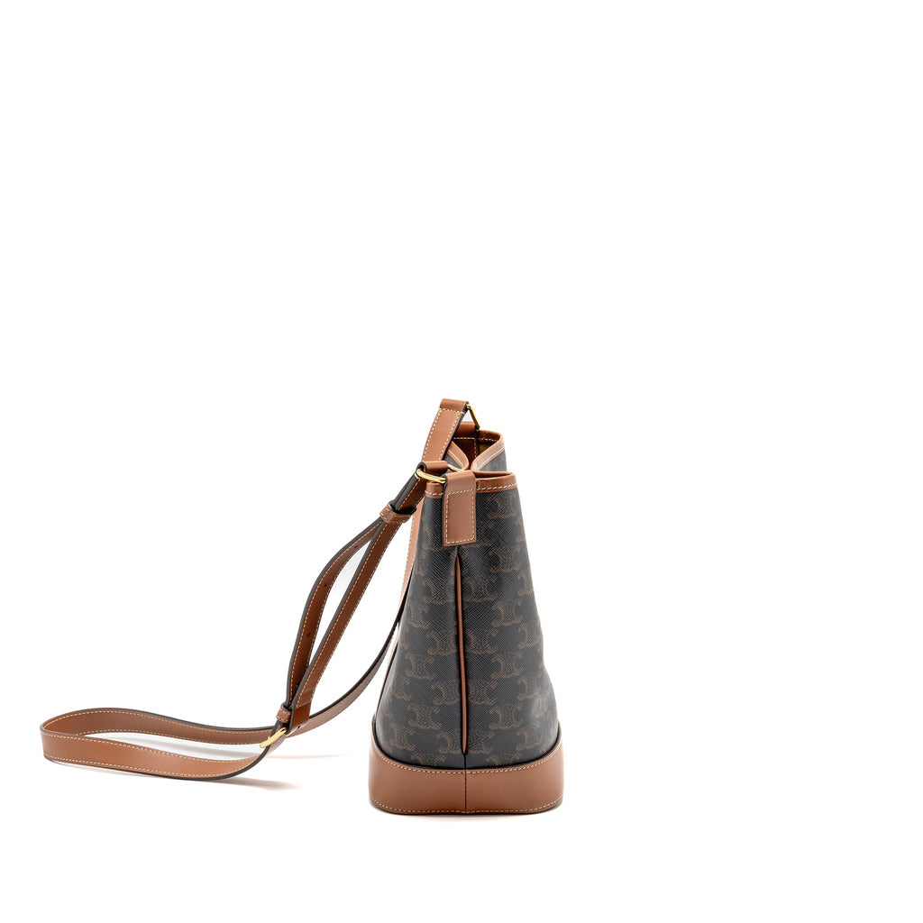 celine-small-bucket-bag-triomphe-canvas-leather-ghw-1