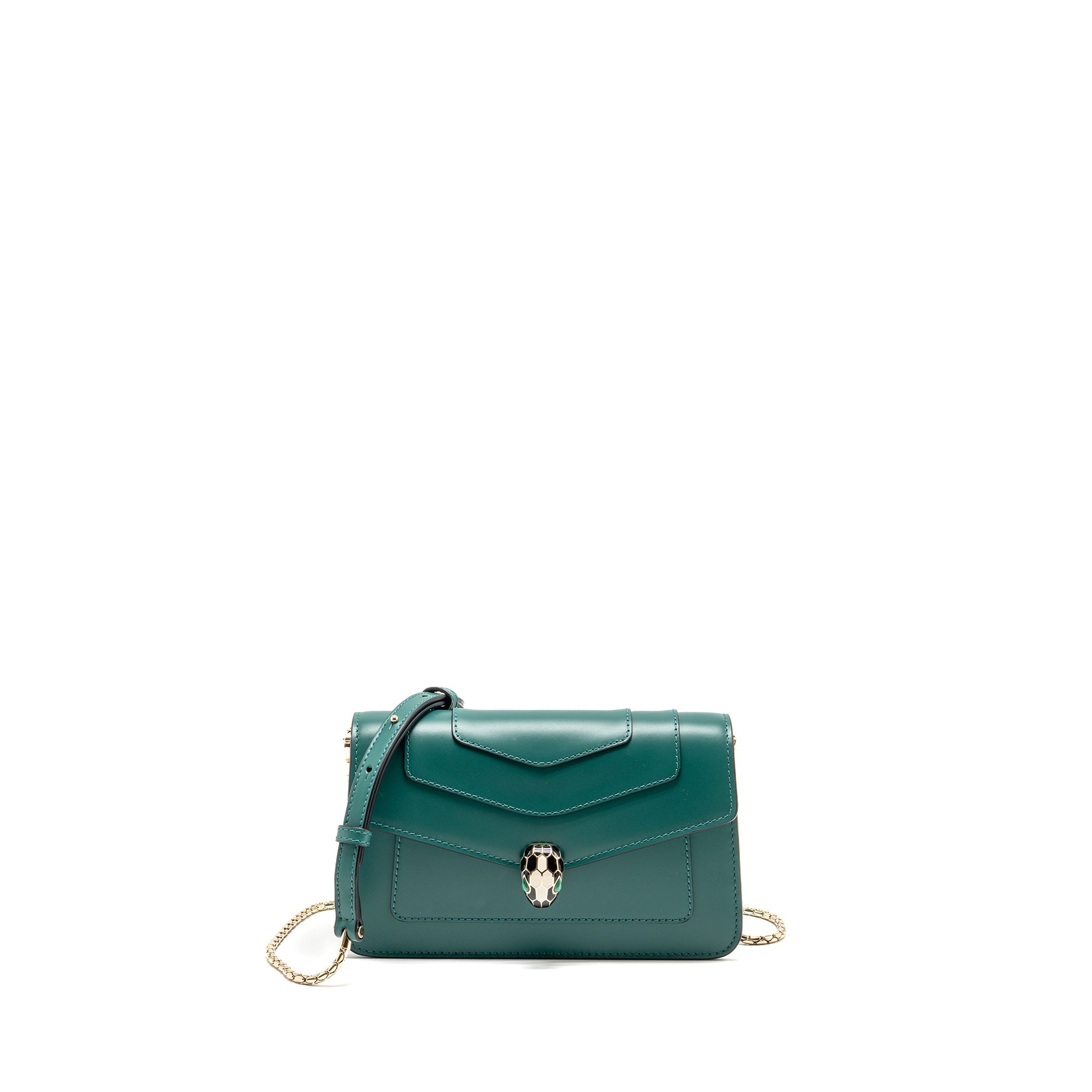 bvlgari-serpenti-forever-wallet-on-chain-calfskin-green-lghw-copy
