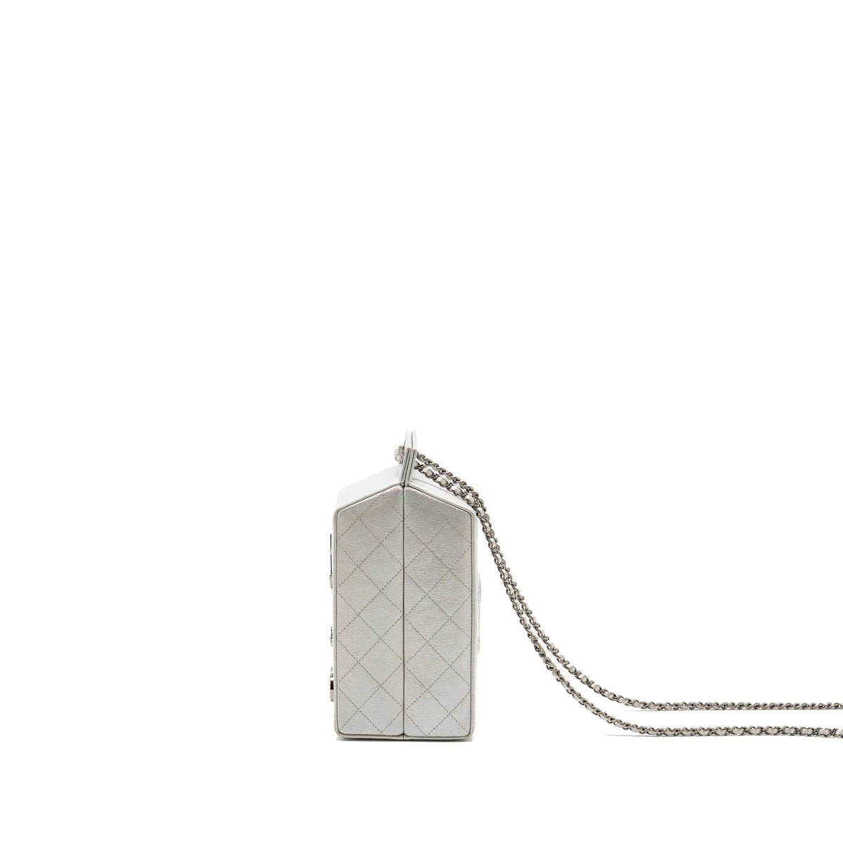 chanel-14k-limited-edition-runway-lait-de-coco-milk-carton-evening-chain-bag-goatskin-iridescent-silver-shiny-ruthenium-hardware
