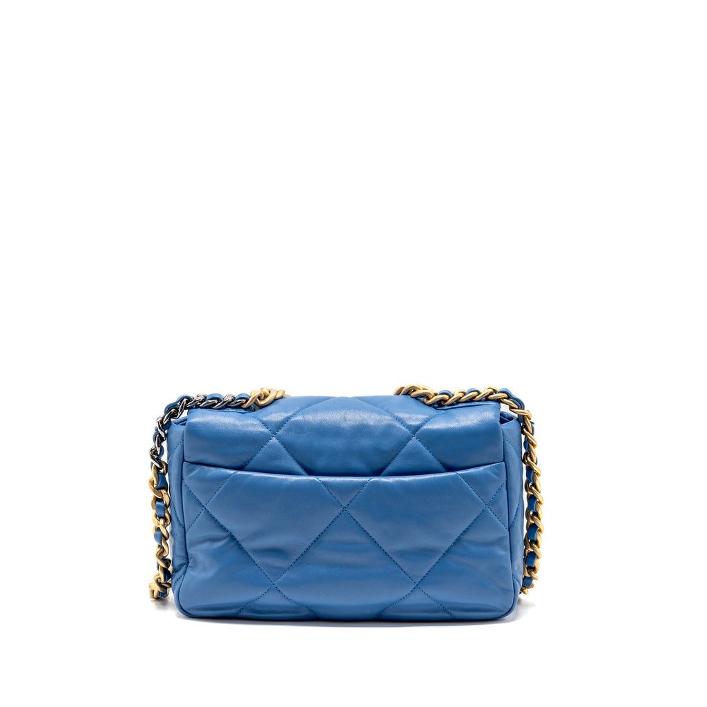 chanel-small-19-bag-lambskin-blue-multicolour-hardware
