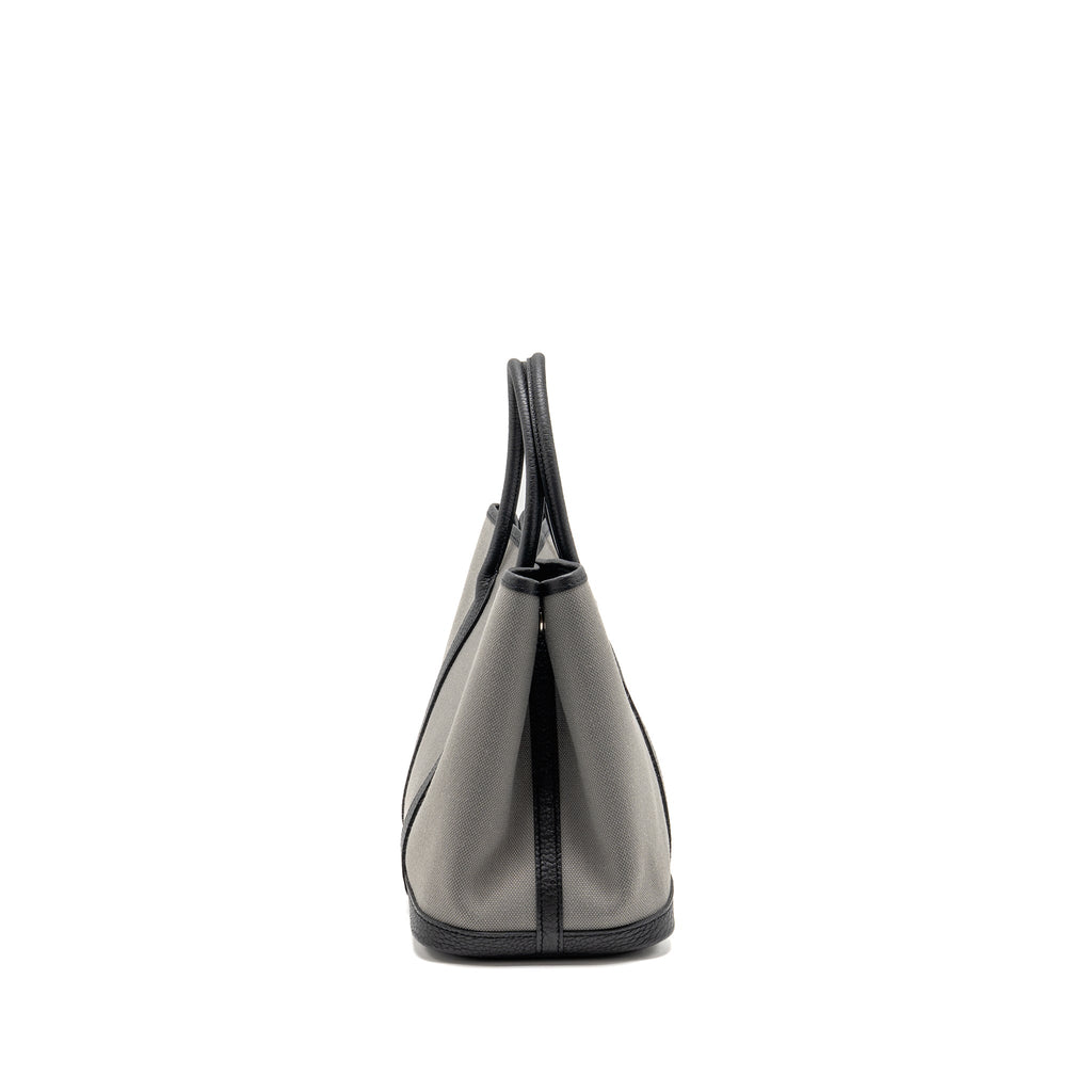hermes-garden-party-30-canvas-negonda-leather-grey-black-shw-stamp-b
