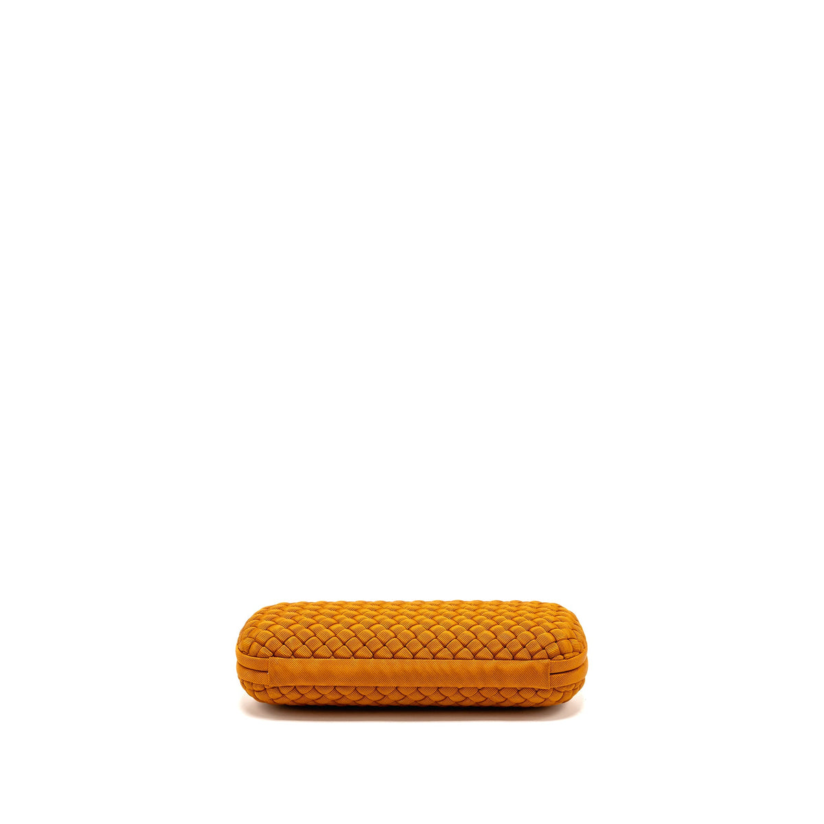 bottega-veneta-intreccio-impero-ayers-stretch-knot-clutch-satin-orange-ruthenium-hardware