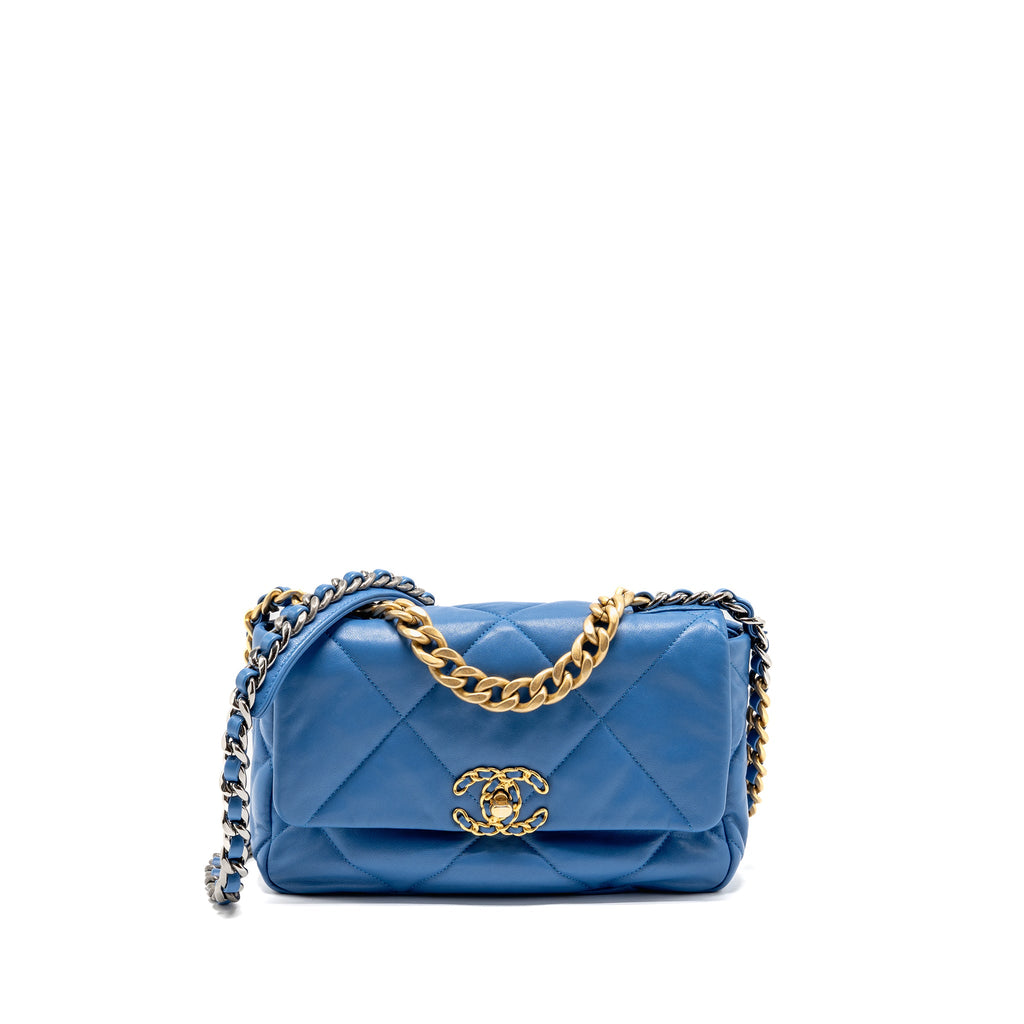 chanel-small-19-bag-lambskin-blue-multicolour-hardware