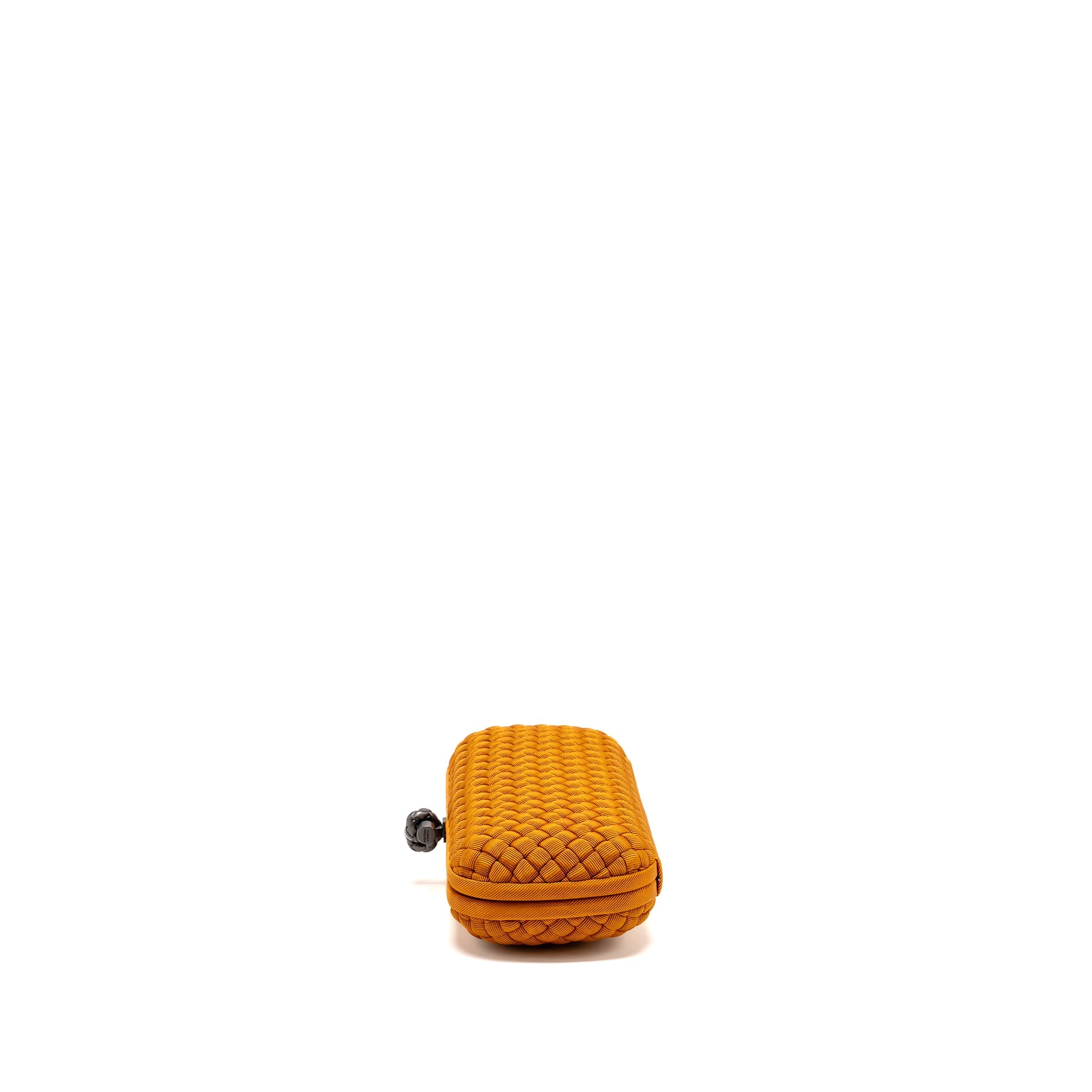 bottega-veneta-intreccio-impero-ayers-stretch-knot-clutch-satin-orange-ruthenium-hardware