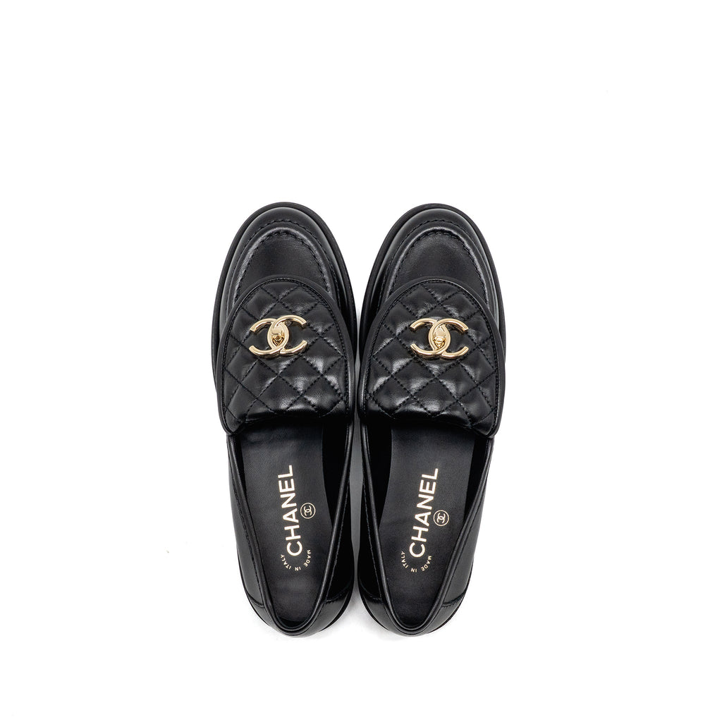 chanel-size-39-turnlock-loafer-lambskin-black-lghw