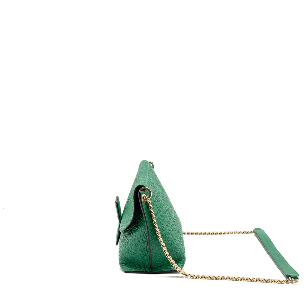 loewe-avenue-anagram-crossbody-bag-embossed-calfskin-green-ghw