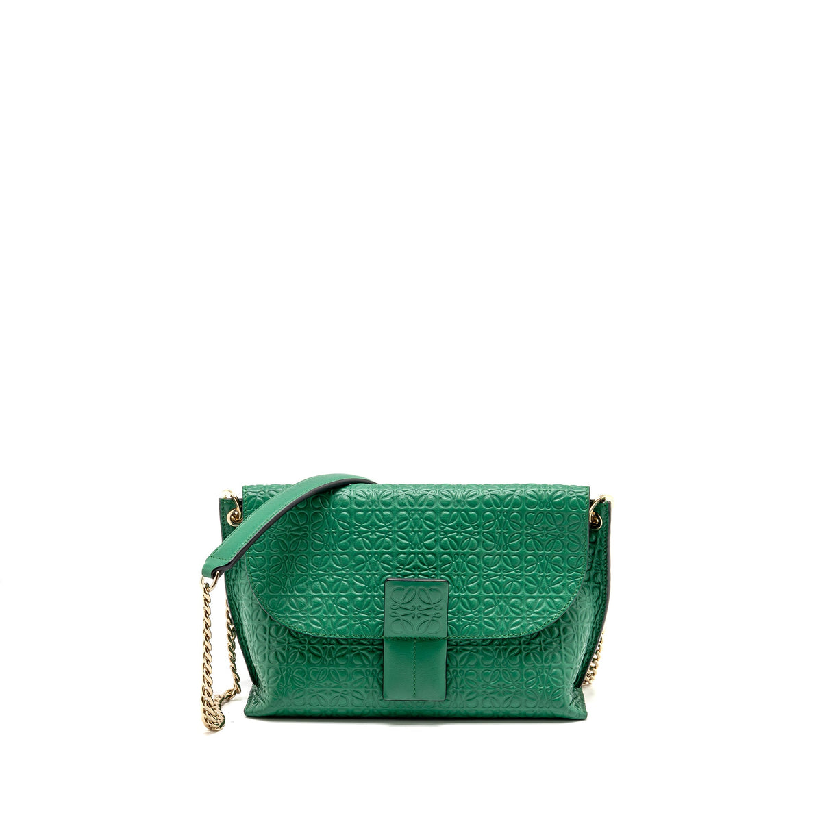 loewe-avenue-anagram-crossbody-bag-embossed-calfskin-green-ghw