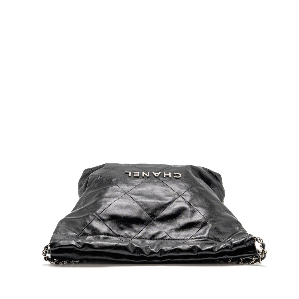chanel-small-22-bag-shiny-calfskin-black-shw-microchip-copy