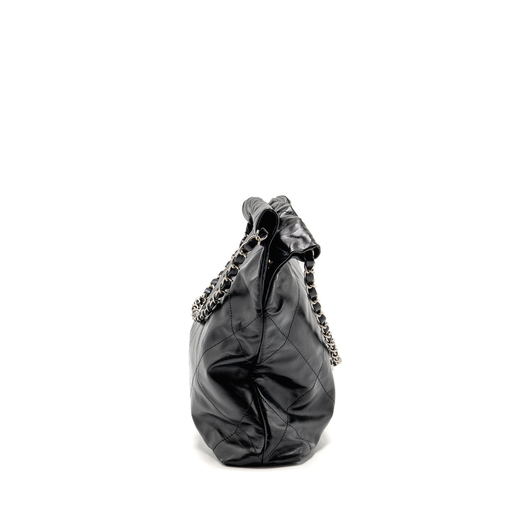chanel-small-22-bag-shiny-calfskin-black-shw-microchip-copy