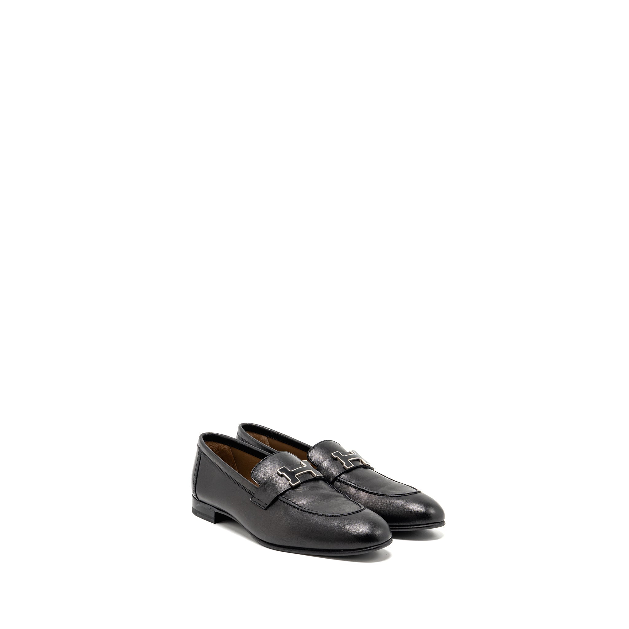 hermes-size-38-paris-loafer-leather-black-with-enamel-hardware