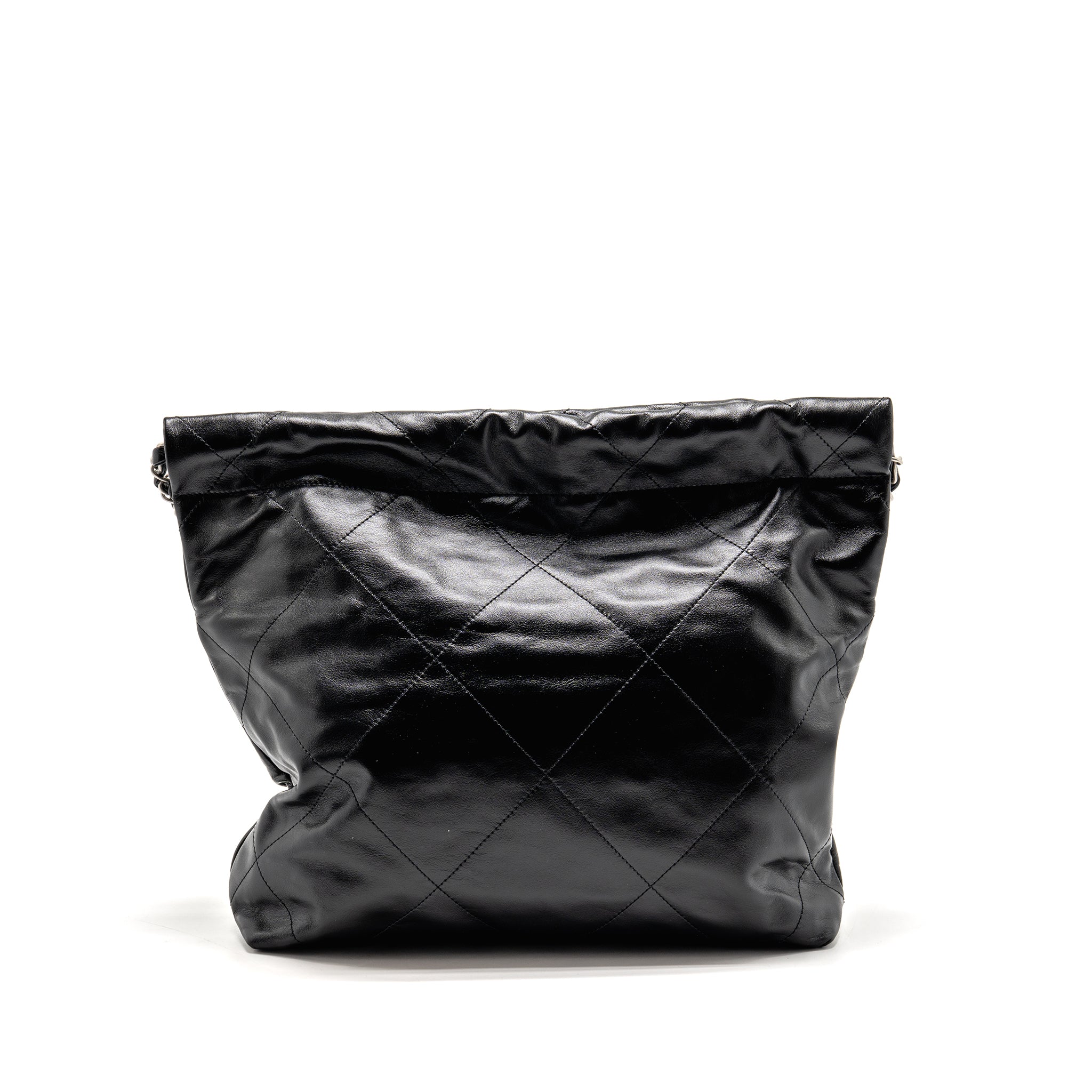 chanel-small-22-bag-shiny-calfskin-black-shw-microchip-copy