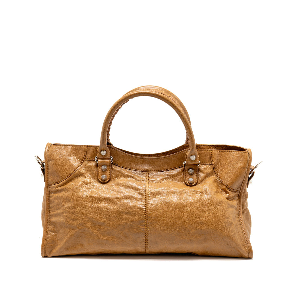 balenciaga-classic-city-bag-aged-calfskin-dark-beige-shw