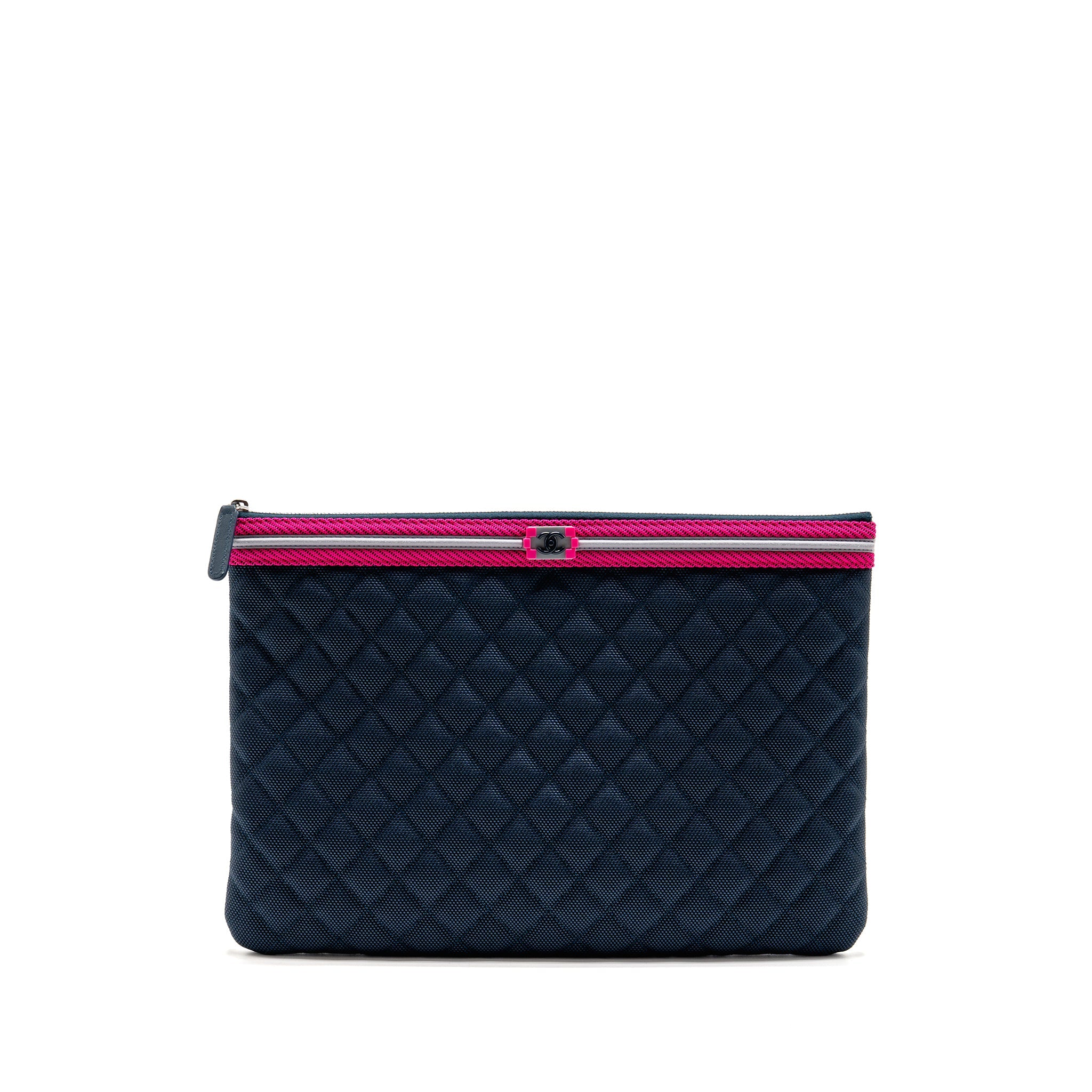 chanel-medium-quilted-fluo-boy-o-case-clutch-bag-nylon-navy-pink-shw