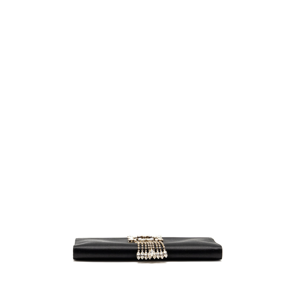 roger-vivier-strass-buckled-clutch-purse-with-chain-satin-black-lghw