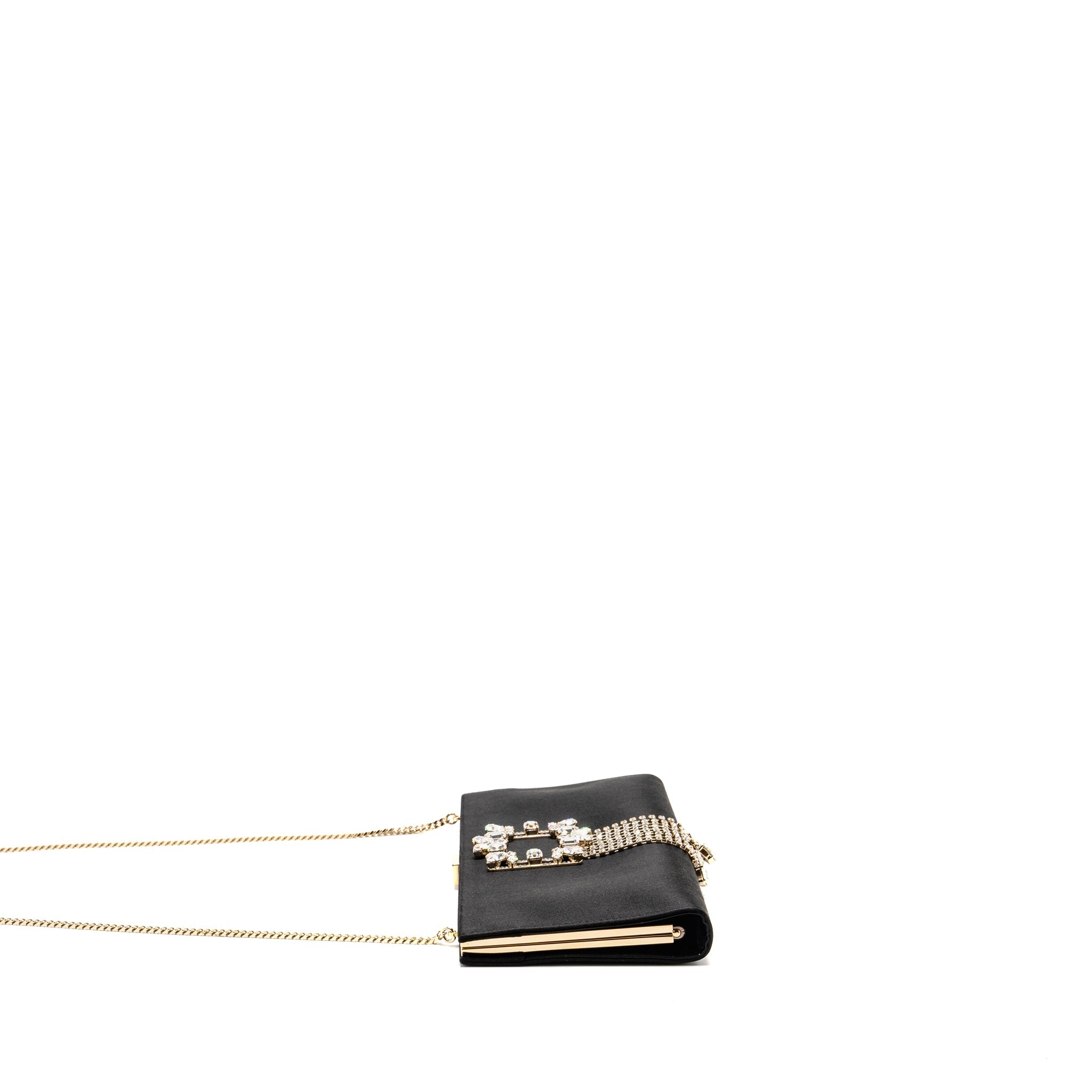 roger-vivier-strass-buckled-clutch-purse-with-chain-satin-black-lghw
