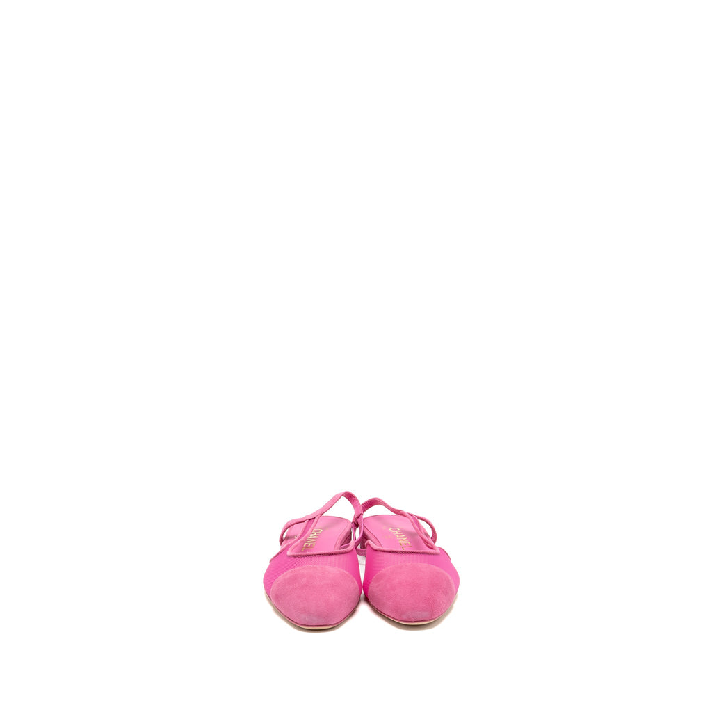 chanel-size-37-5-slingback-flats-suede-mesh-pink