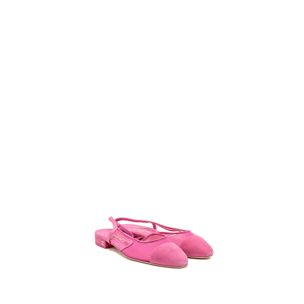 chanel-size-37-5-slingback-flats-suede-mesh-pink