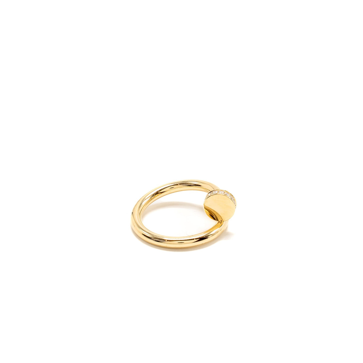 CARTIER JUSTE UN CLOU RING, CLASSIC MODEL YELLOW GOLD WITH DIAMONDS