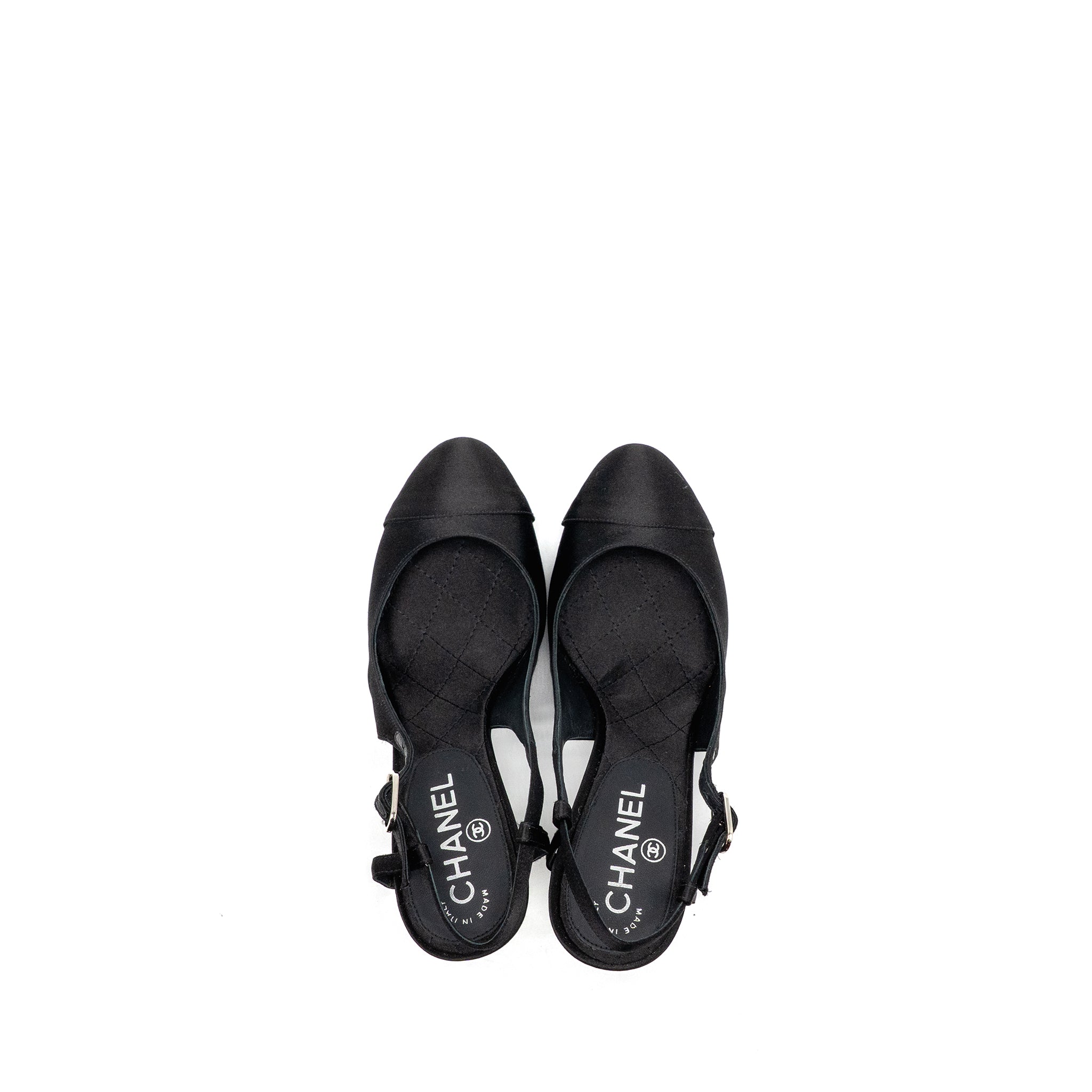 chanel-size-38-heels-with-pearl-satin-black