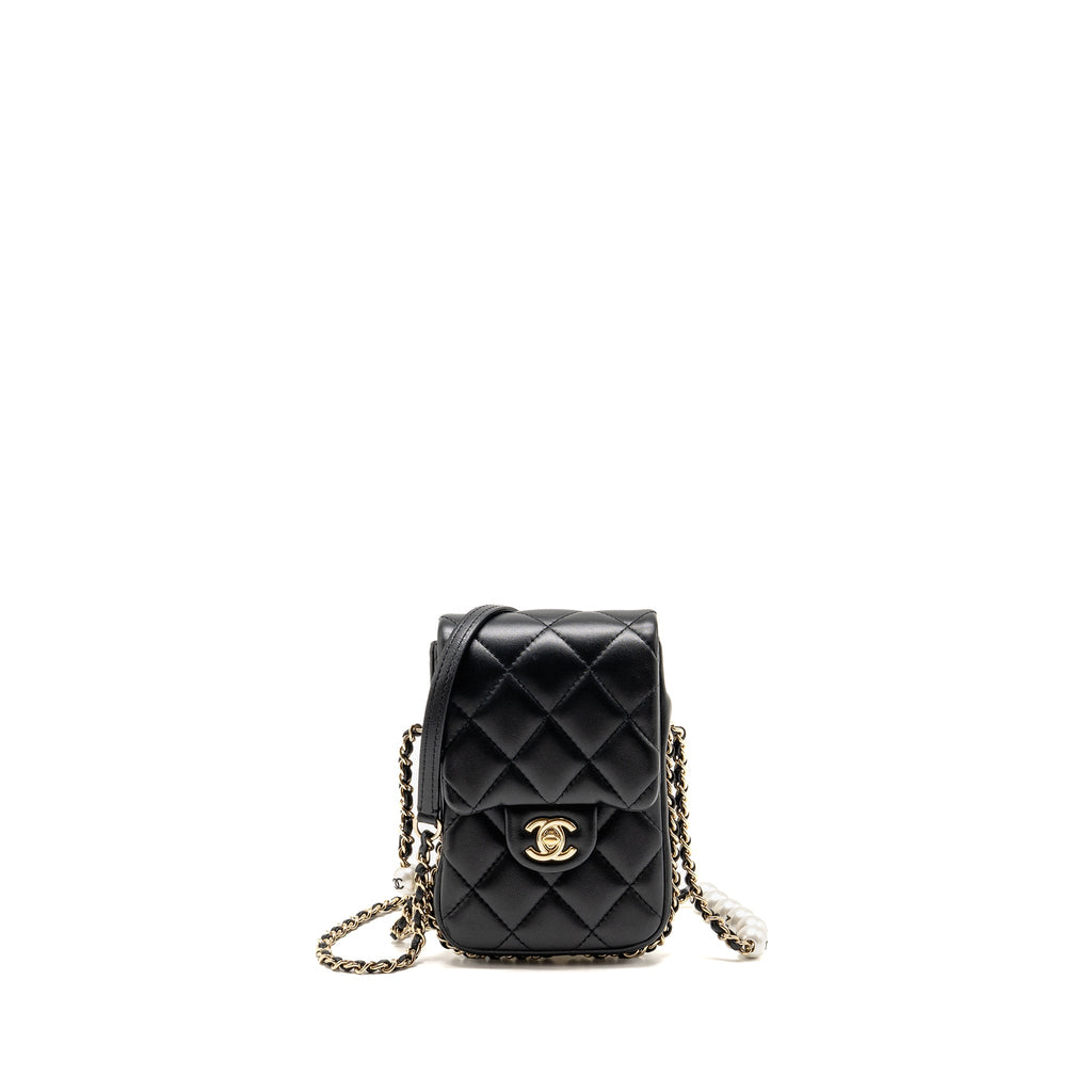 chanel-letter-pearl-chain-mini-flap-clutch-lambskin-black-lghw