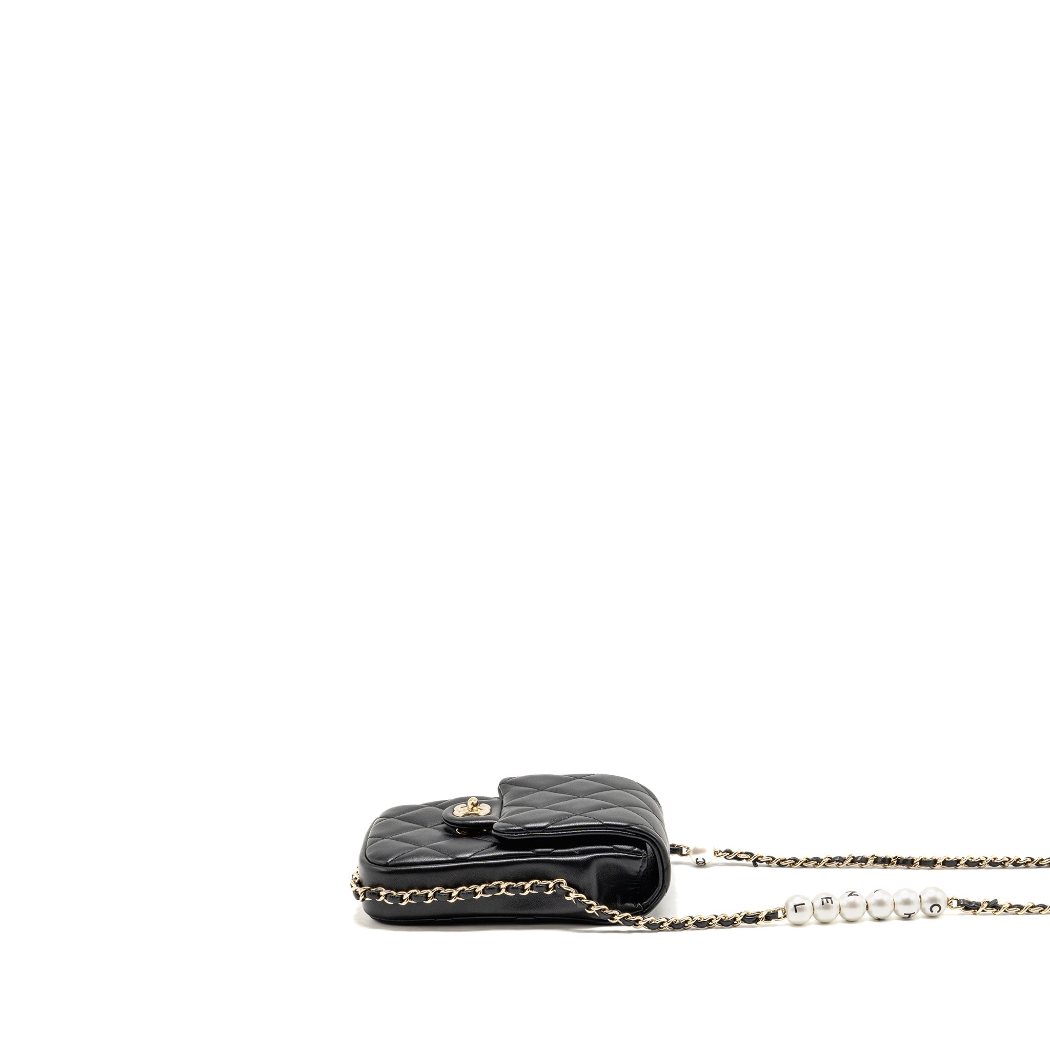 chanel-letter-pearl-chain-mini-flap-clutch-lambskin-black-lghw