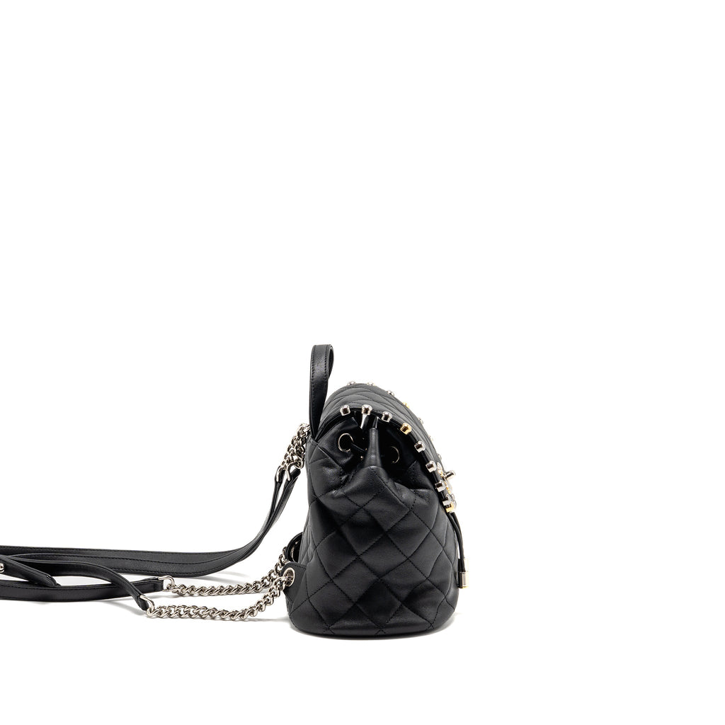 chanel-quilted-metallic-bubble-backpack-leather-black-multicolour-hardware