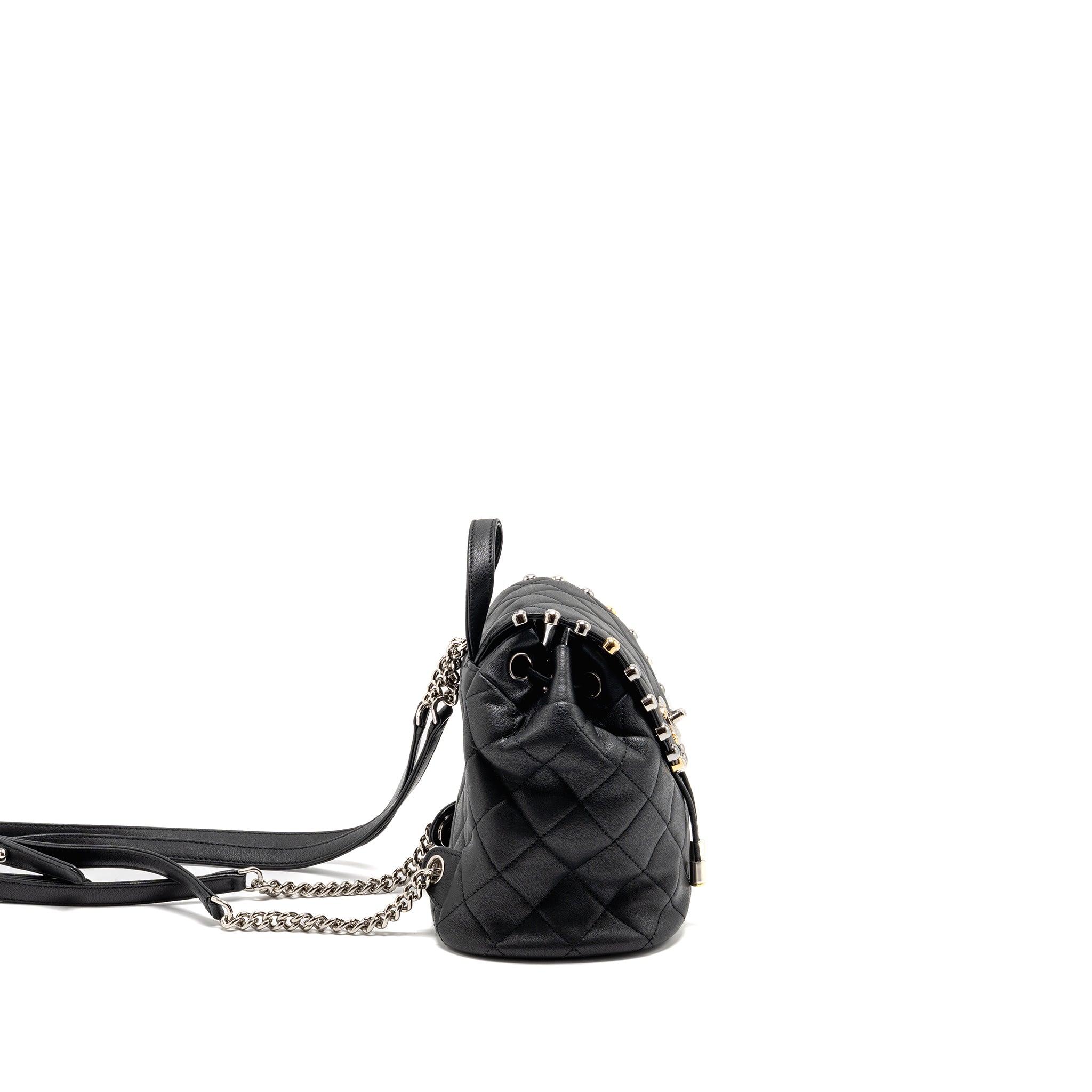 chanel-quilted-metallic-bubble-backpack-leather-black-multicolour-hardware