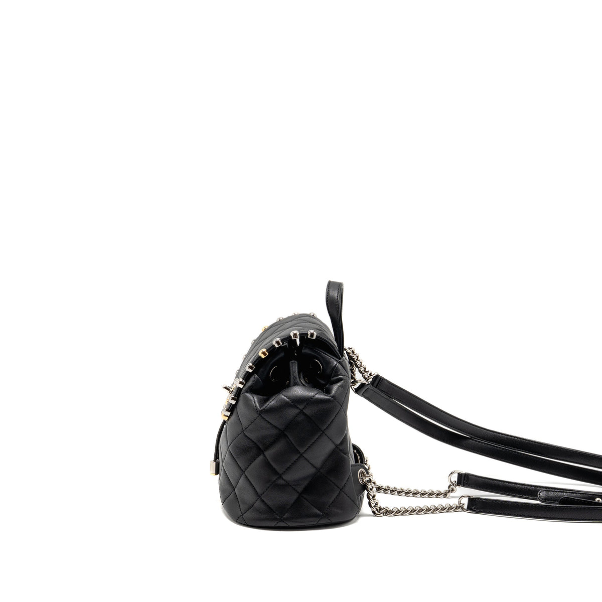 chanel-quilted-metallic-bubble-backpack-leather-black-multicolour-hardware