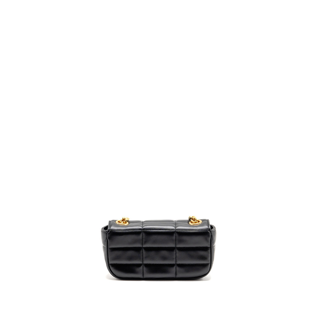 celine-matelasse-mini-chain-shoulder-bag-calfskin-black-ghw