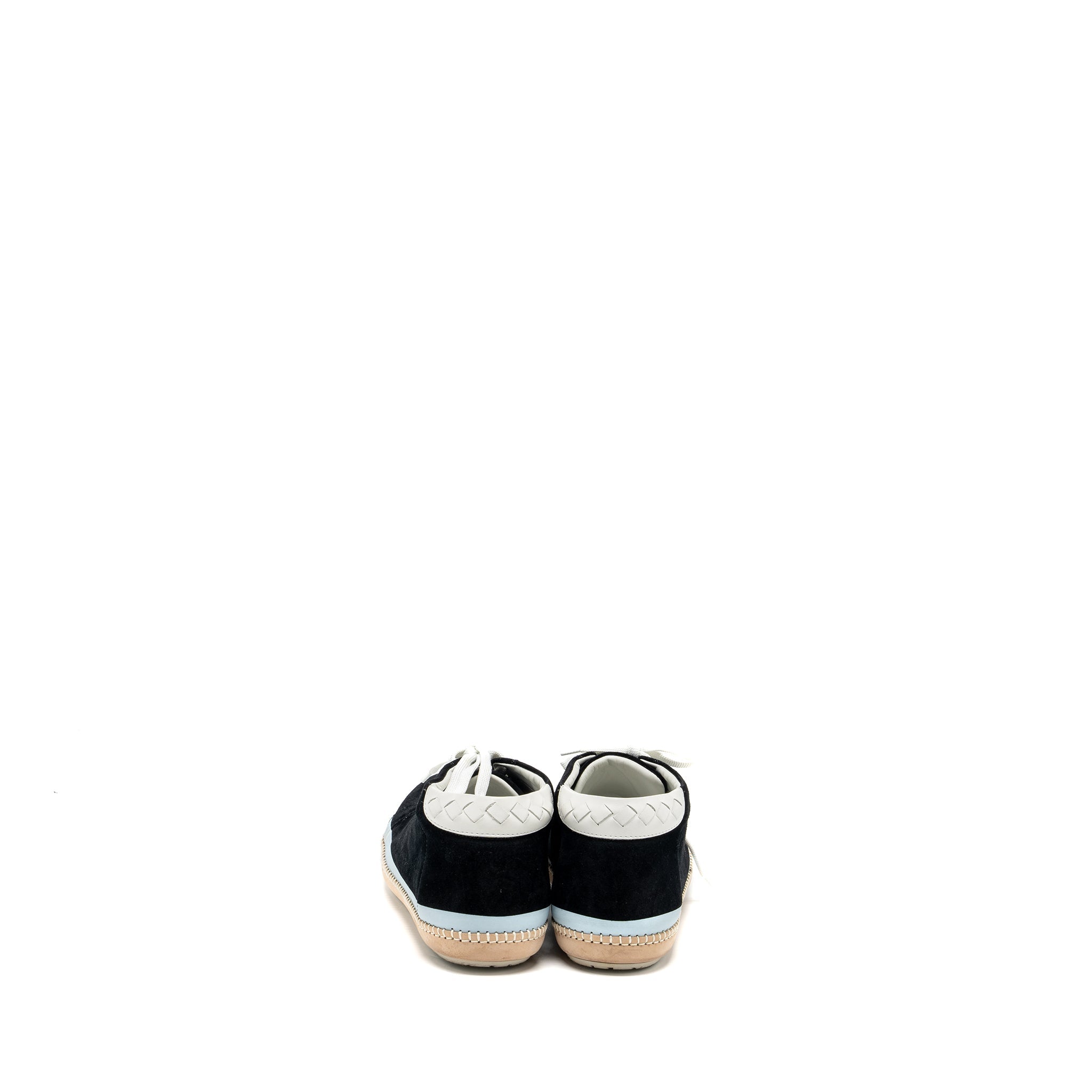 bottega-veneta-size-42-5-sneaker-suede-black-white-light-blue